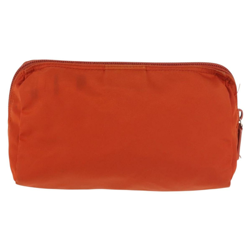 【日本直送】PRADA 尼龍手拿包 橘色 銀色 正品 143356-1