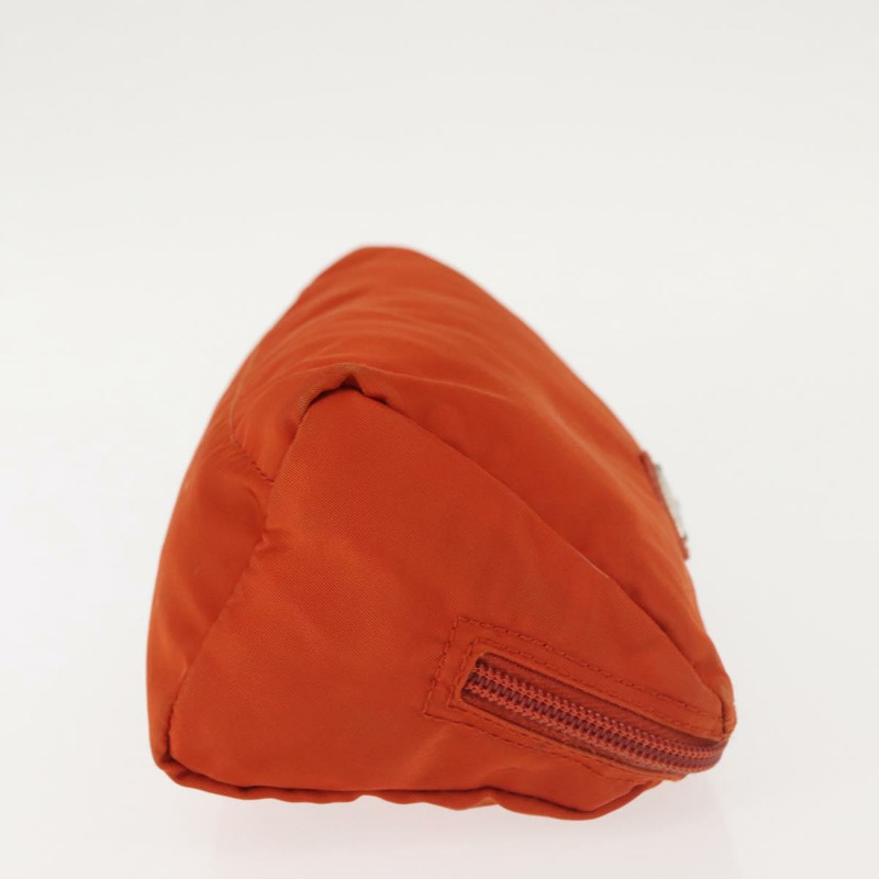 【日本直送】PRADA 尼龍手拿包 橘色 銀色 正品 143356-2