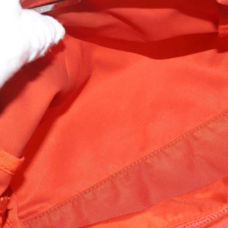 【日本直送】PRADA 尼龍手拿包 橘色 銀色 正品 143356-9