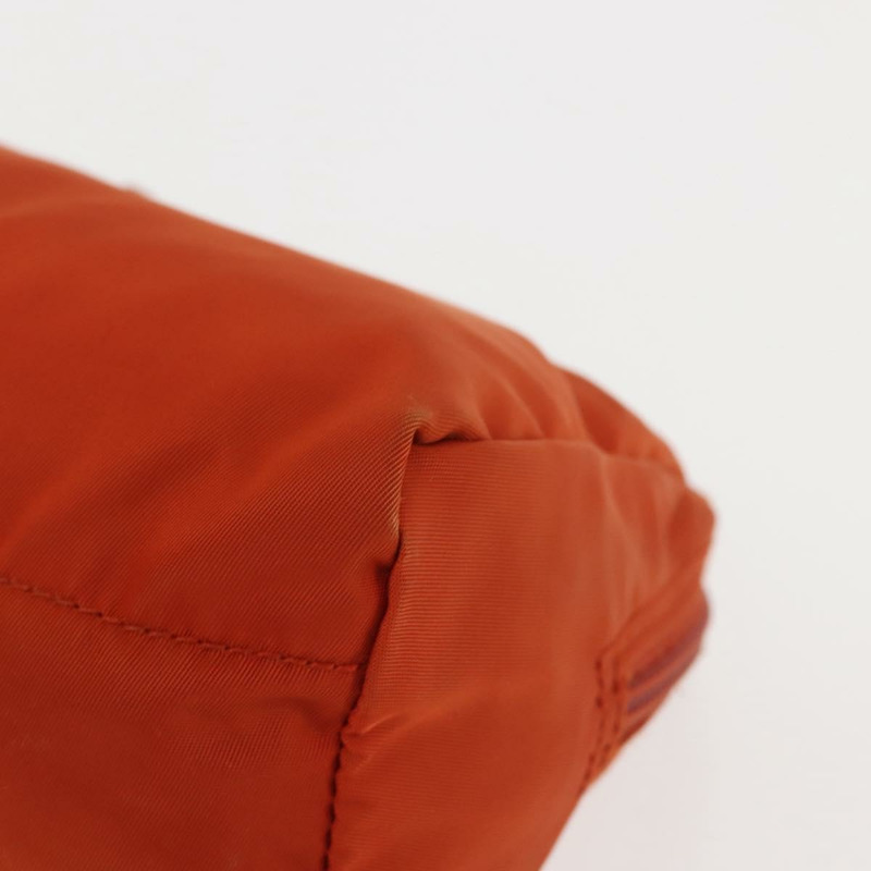 【日本直送】PRADA 尼龍手拿包 橘色 銀色 正品 143356-13