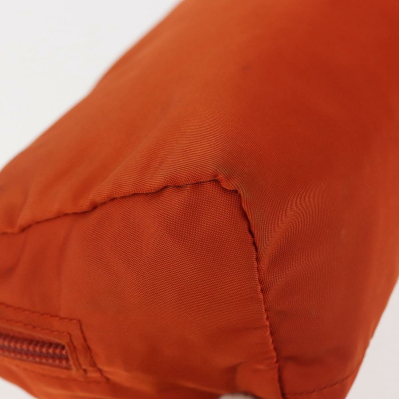 【日本直送】PRADA 尼龍手拿包 橘色 銀色 正品 143356-14