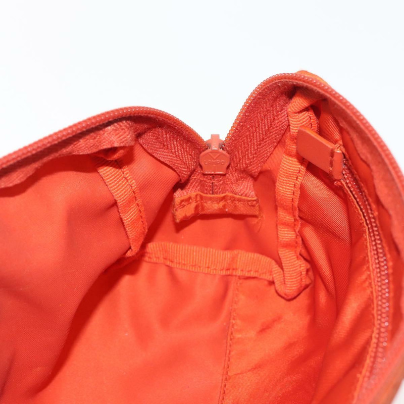 【日本直送】PRADA 尼龍手拿包 橘色 銀色 正品 143356-17