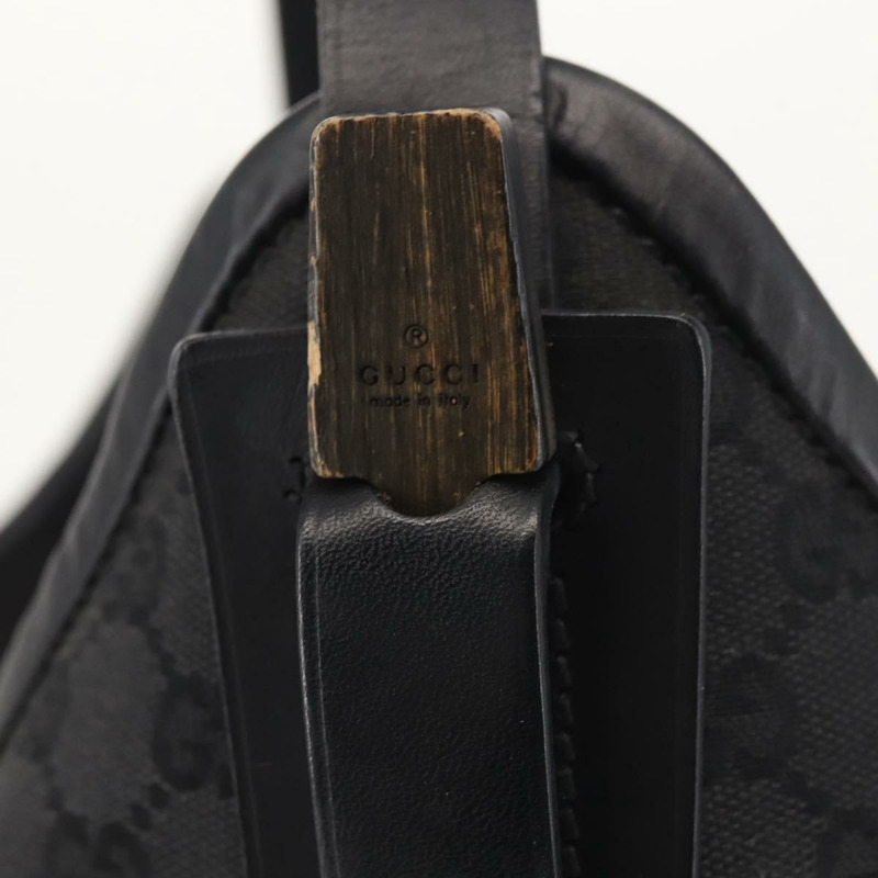 【日本直送】GUCCI GG帆布肩背包 黑色 銀色 106242 正品 144224-4