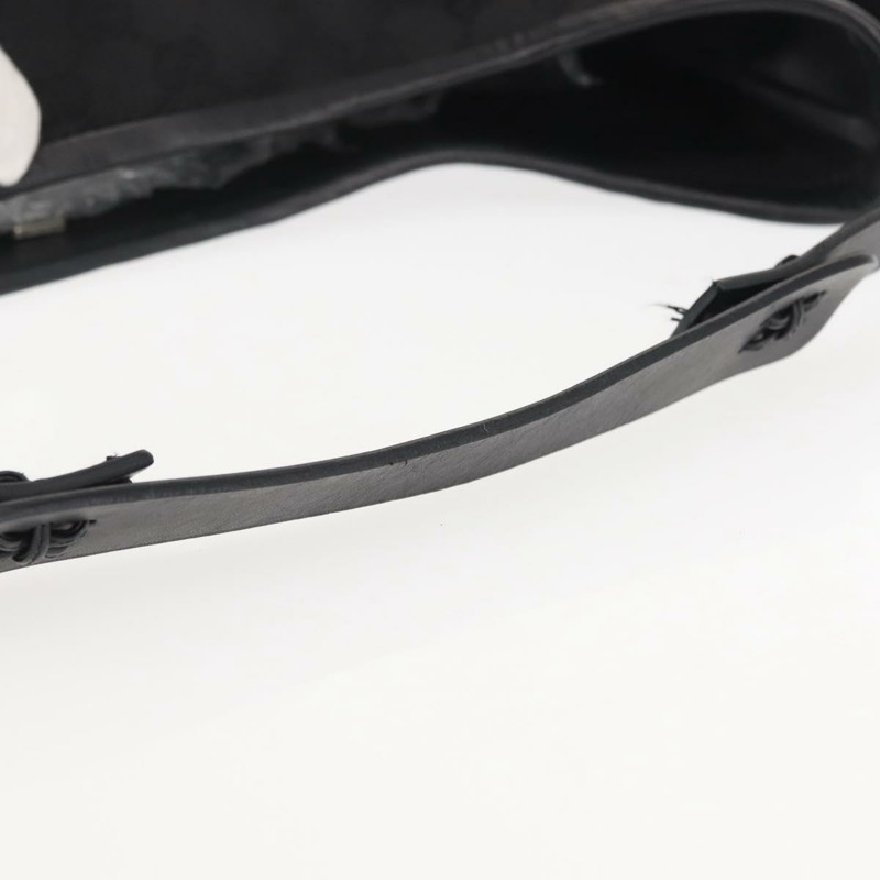 【日本直送】GUCCI GG帆布肩背包 黑色 銀色 106242 正品 144224-7