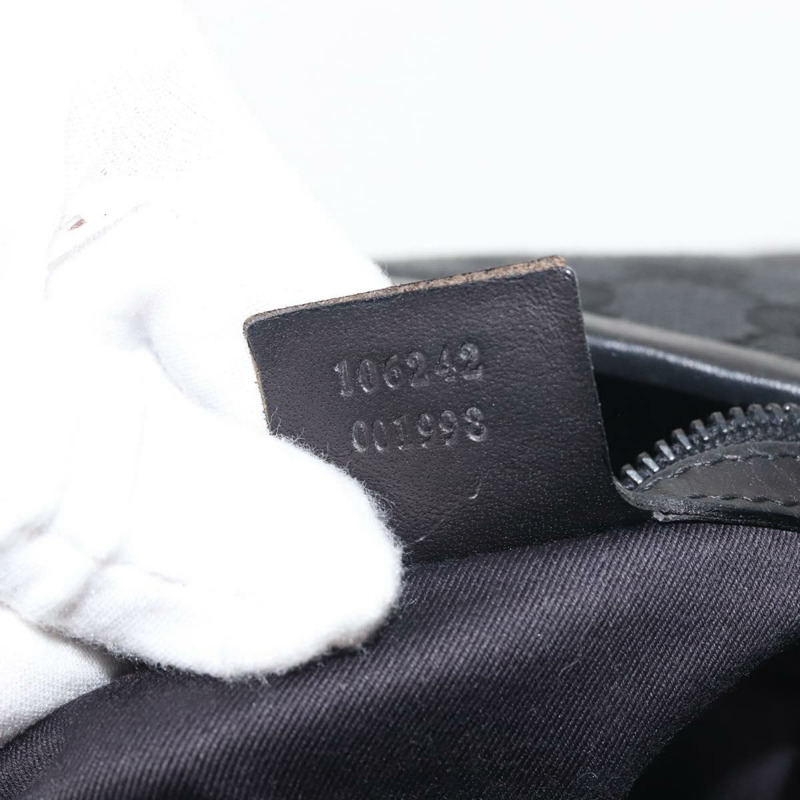 【日本直送】GUCCI GG帆布肩背包 黑色 銀色 106242 正品 144224-11