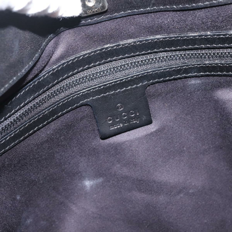 【日本直送】GUCCI GG帆布肩背包 黑色 銀色 106242 正品 144224-16