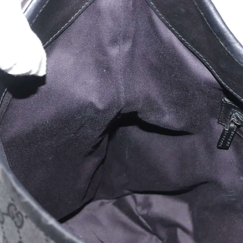 【日本直送】GUCCI GG帆布肩背包 黑色 銀色 106242 正品 144224-18