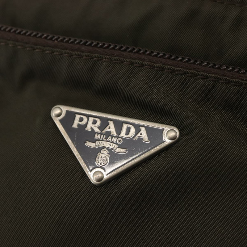 【日本直送】PRADA 尼龍卡其色銀色單肩包 正品 143342-17