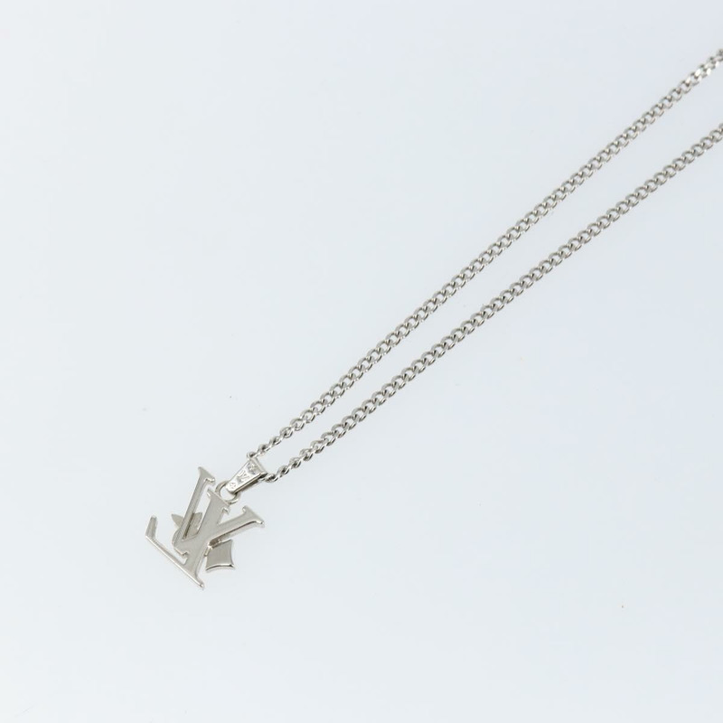 【日本直送】路易威登 Monogram Row 項鍊 金屬 銀色 M02254 LV Auth 143366-13