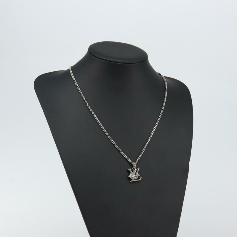 【日本直送】路易威登 Monogram Row 項鍊 金屬 銀色 M02254 LV Auth 143366-17