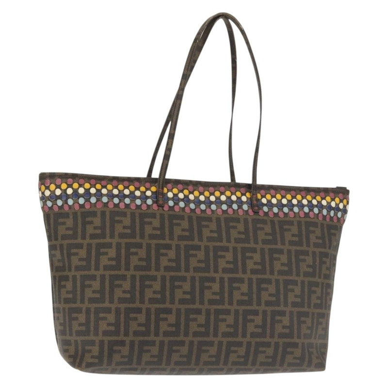 【日本直送】FENDI Zucca帆布手提包 黑色 棕色 正品 144917-0