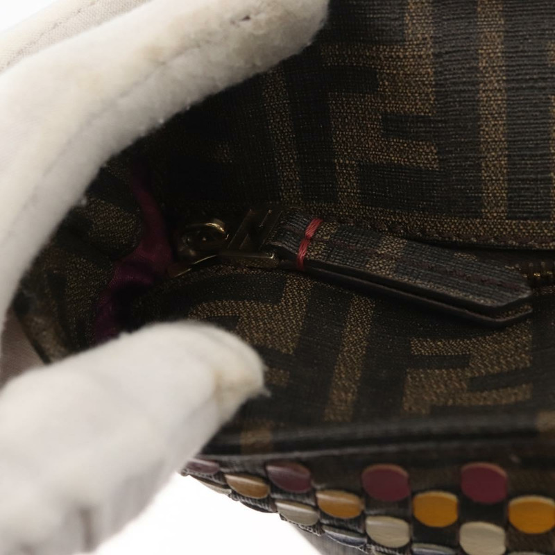 【日本直送】FENDI Zucca帆布手提包 黑色 棕色 正品 144917-9