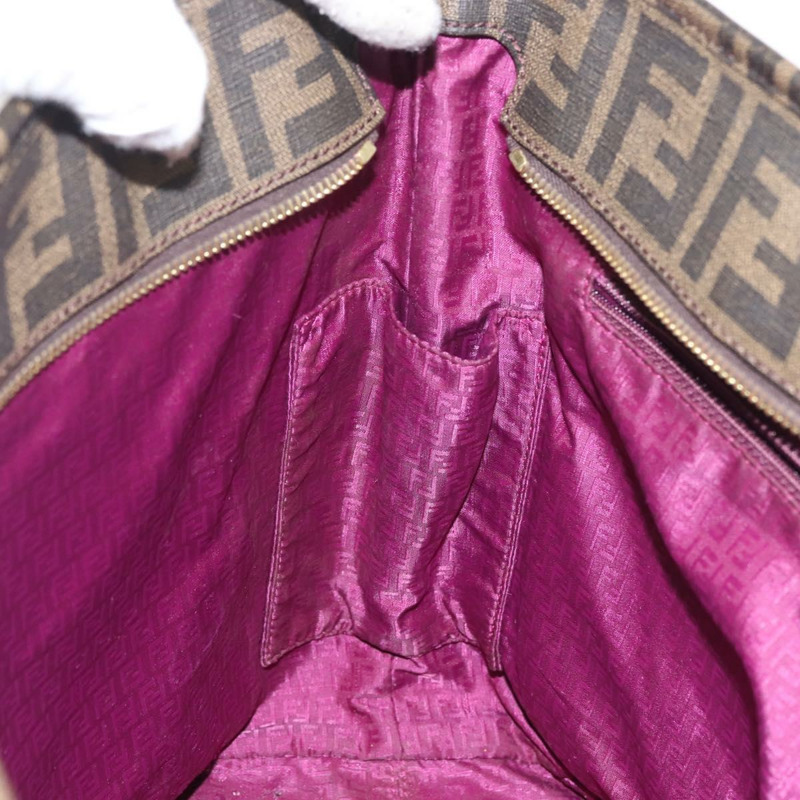 【日本直送】FENDI Zucca帆布手提包 黑色 棕色 正品 144917-18