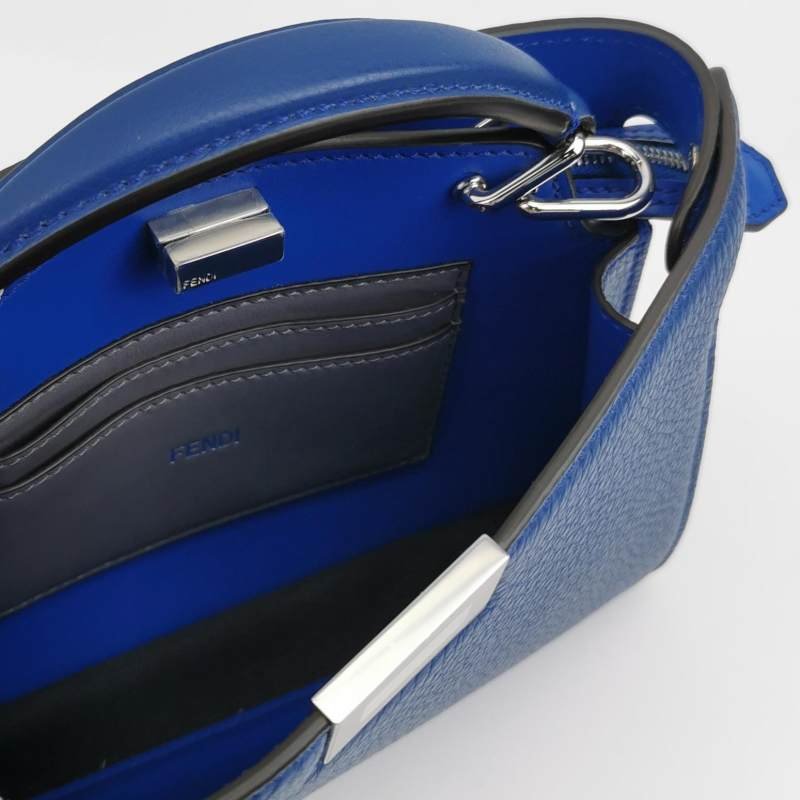 Fendi Peekaboo ISeeU XCross 牛皮純色扭鎖手提包單肩包 9.8新-6