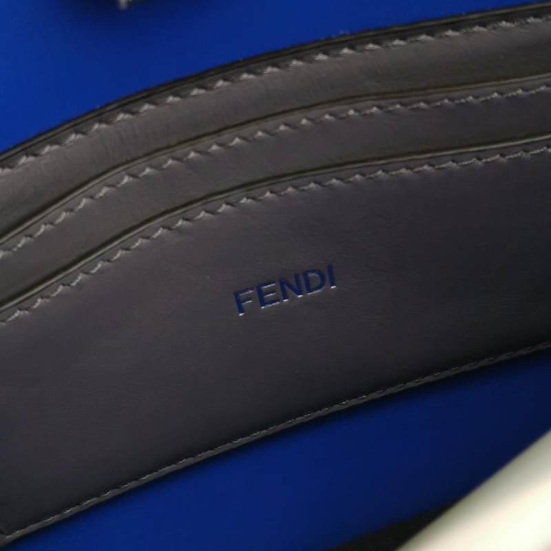 Fendi Peekaboo ISeeU XCross 牛皮純色扭鎖手提包單肩包 9.8新-7