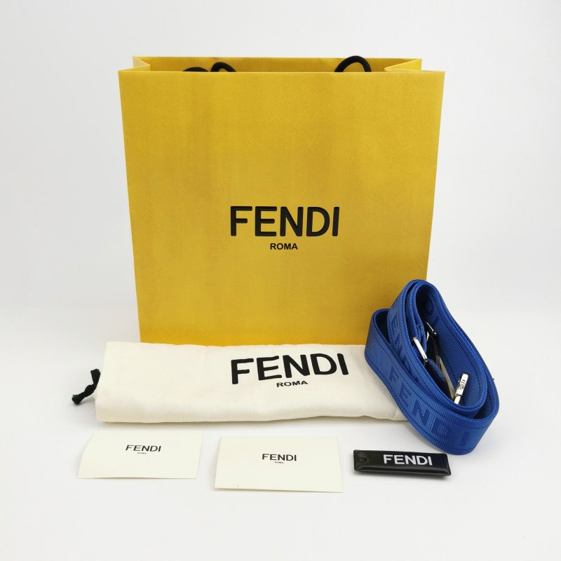 Fendi Peekaboo ISeeU XCross 牛皮純色扭鎖手提包單肩包 9.8新-9