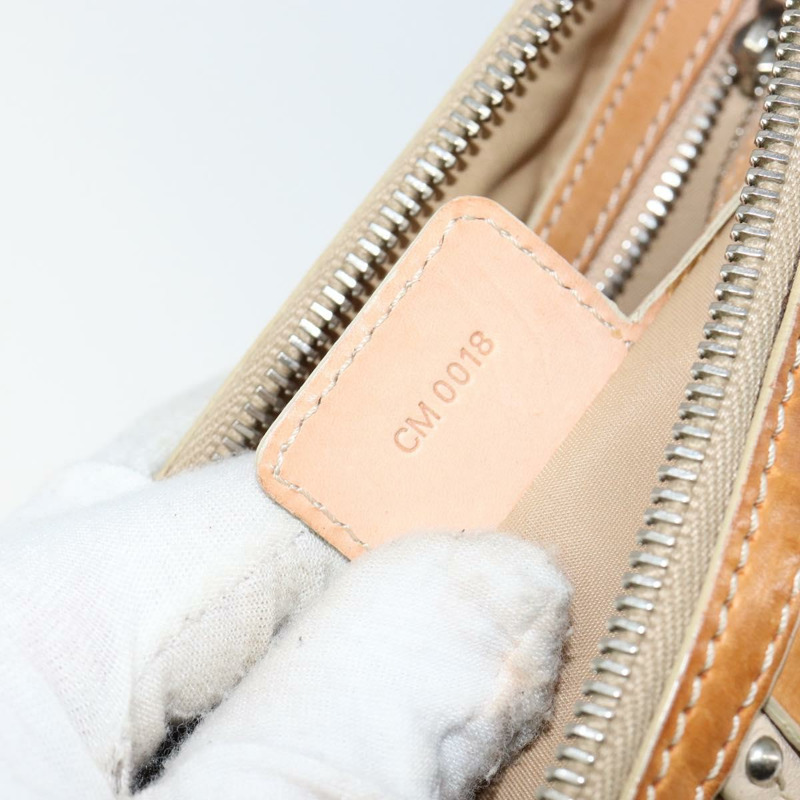 【日本直送】Christian Dior Trotter帆布浪漫單肩包 PVC米色銀色 正品 143590-11