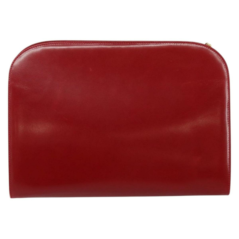 【日本直送】Salvatore Ferragamo Gancini 鏈條單肩包 皮革 紅色 金色 正品 143586-1