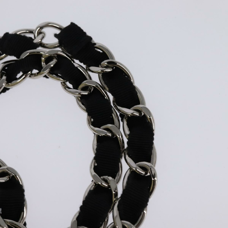 【日本直送】香奈兒鏈條肩背包 琺瑯奶油色 銀色 CC標誌 Auth 143658-13