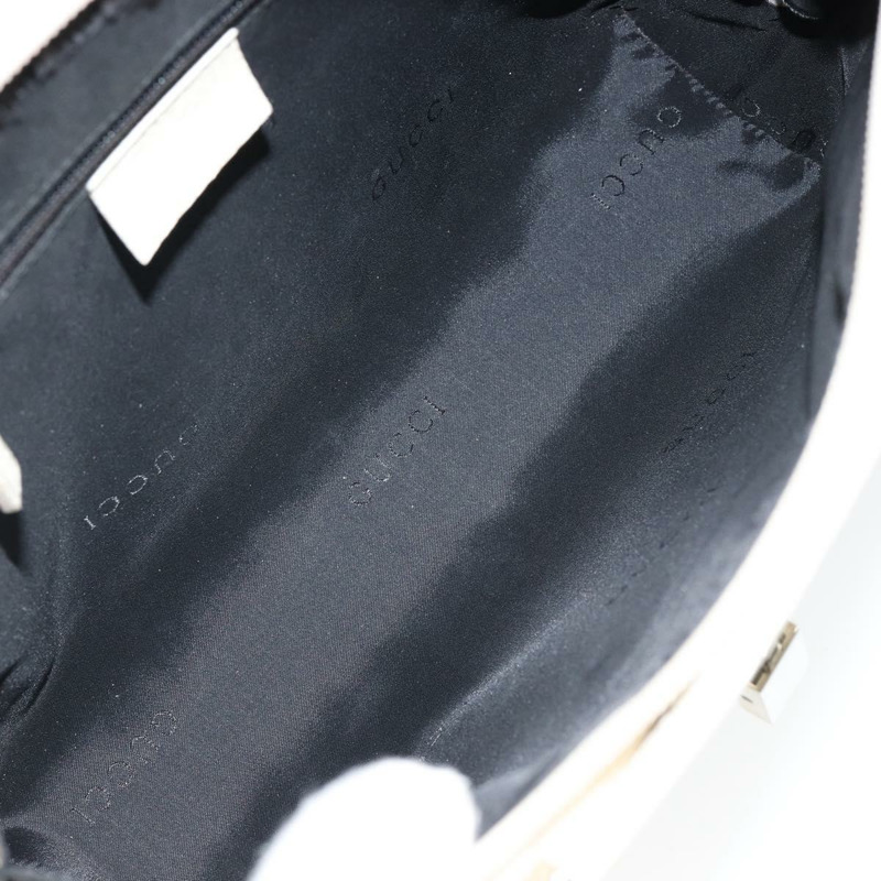 【日本直送】GUCCI Jackie 手提包 皮革 白色 銀色 002 1071 Auth ti3434-10