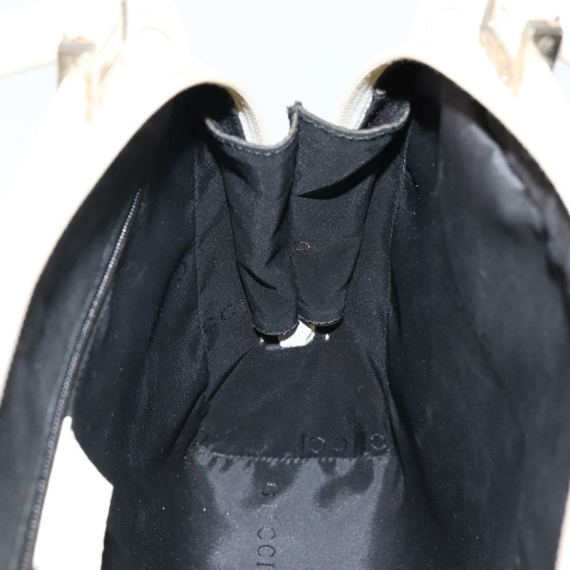 【日本直送】GUCCI Jackie 手提包 皮革 白色 銀色 002 1071 Auth ti3434-19