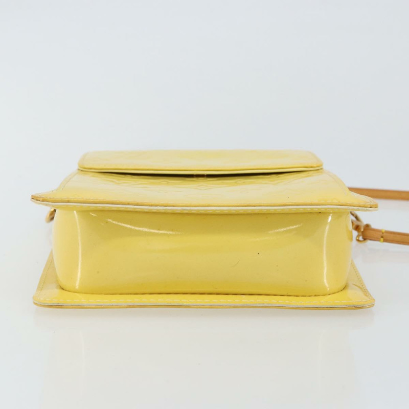 【日本直送】路易威登 Monogram Vernis Motto 手拿包 青檸黃 M91059 LV Auth bs29653-4