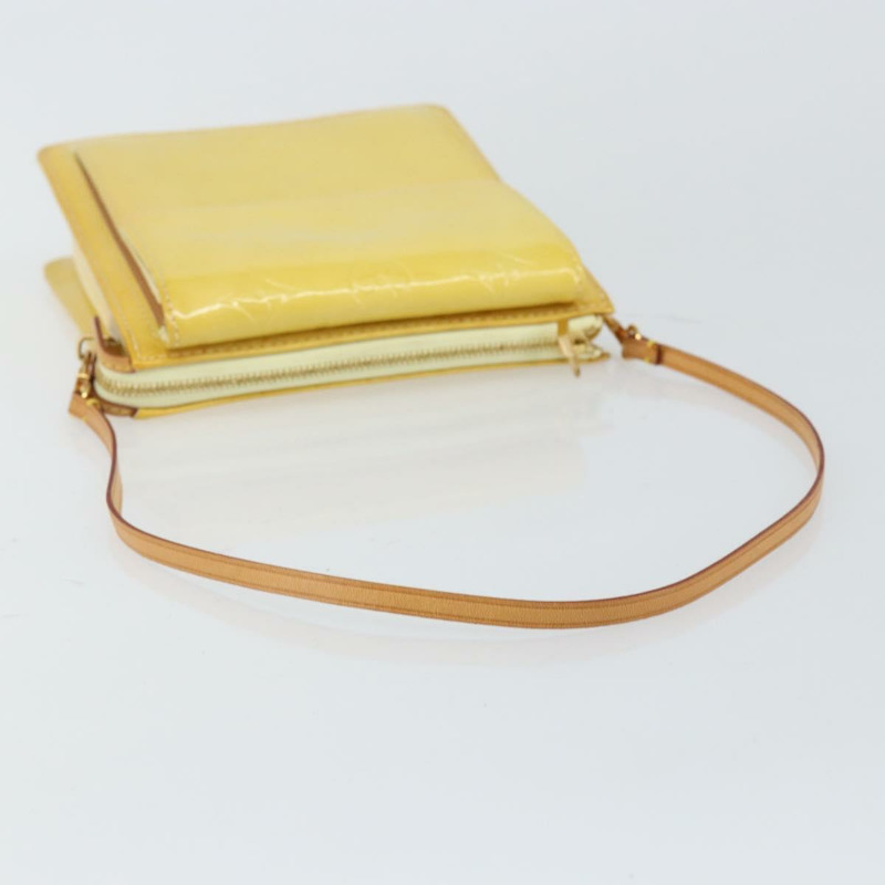 【日本直送】路易威登 Monogram Vernis Motto 手拿包 青檸黃 M91059 LV Auth bs29653-6