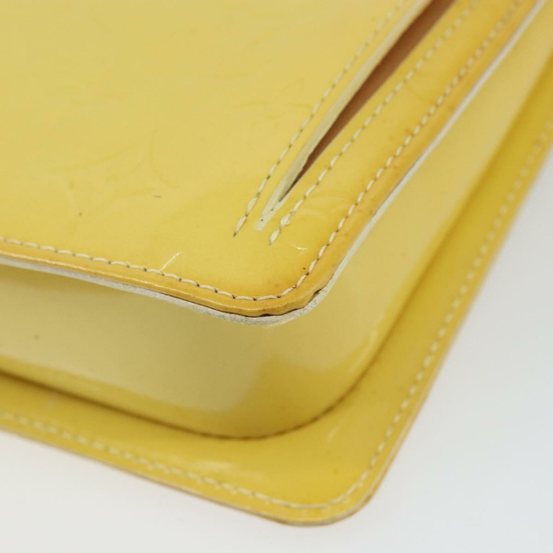 【日本直送】路易威登 Monogram Vernis Motto 手拿包 青檸黃 M91059 LV Auth bs29653-8