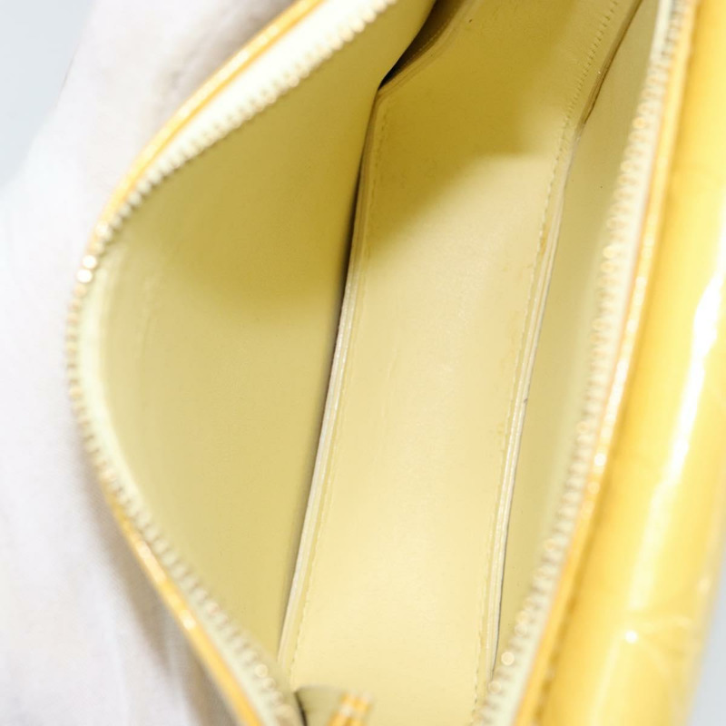 【日本直送】路易威登 Monogram Vernis Motto 手拿包 青檸黃 M91059 LV Auth bs29653-10