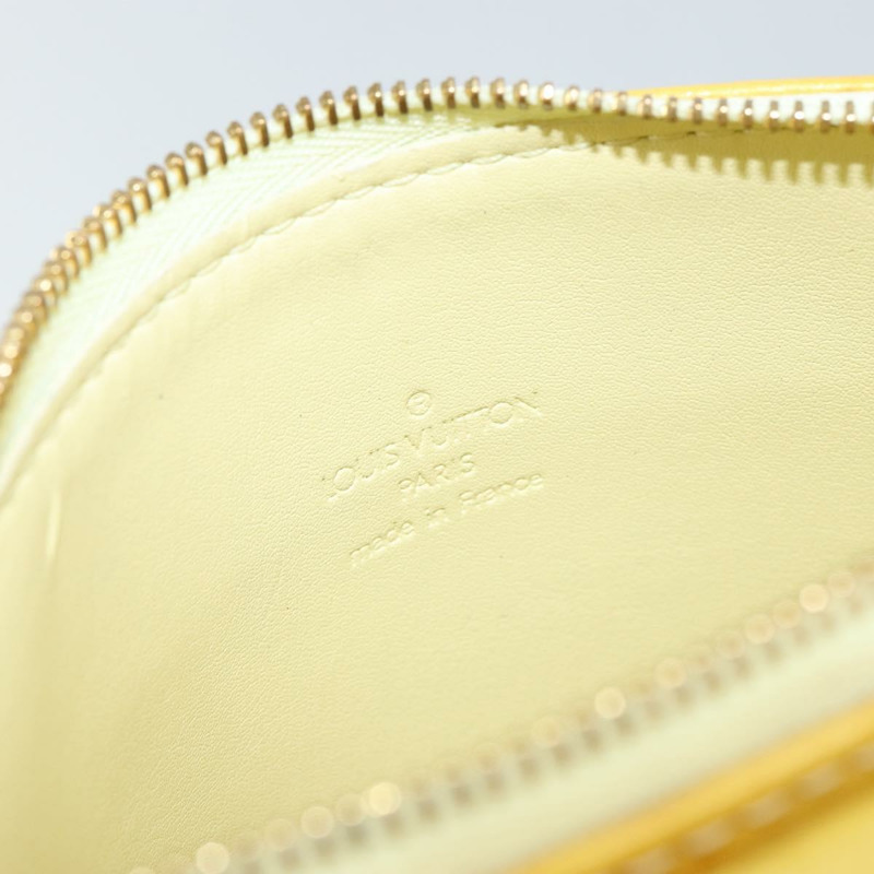 【日本直送】路易威登 Monogram Vernis Motto 手拿包 青檸黃 M91059 LV Auth bs29653-17