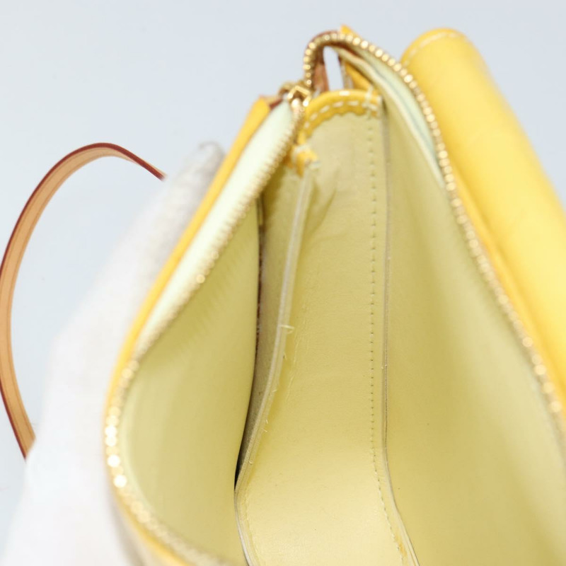 【日本直送】路易威登 Monogram Vernis Motto 手拿包 青檸黃 M91059 LV Auth bs29653-18
