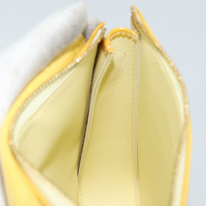 【日本直送】路易威登 Monogram Vernis Motto 手拿包 青檸黃 M91059 LV Auth bs29653-19