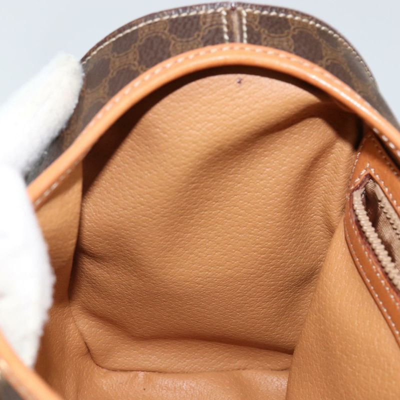 【日本直送】CELINE Macadam帆布手提包 PVC皮革 棕色 金色 正品 gh783-21