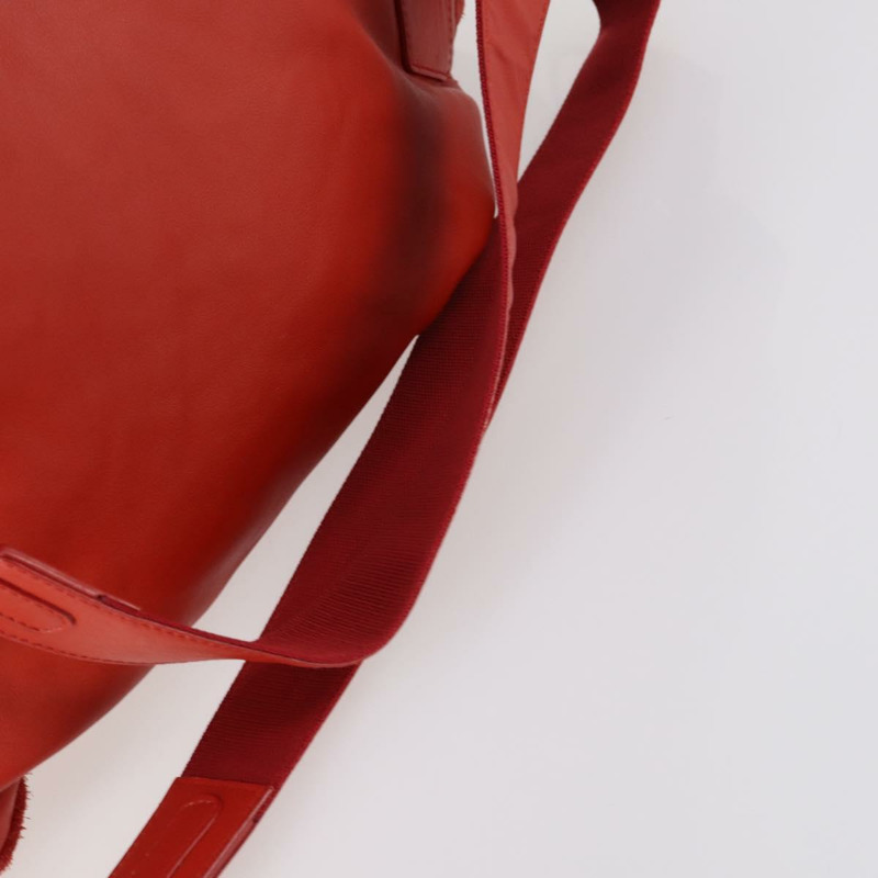 【日本直送】BALENCIAGA 紅銀色麂皮雙肩包 Auth bs29626-7