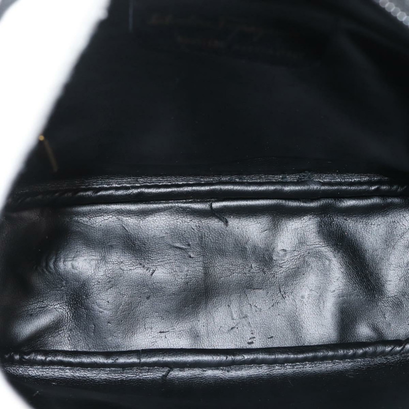 【日本直送】Salvatore Ferragamo Vala 單肩包 琺瑯黑金 正品 gh815-10