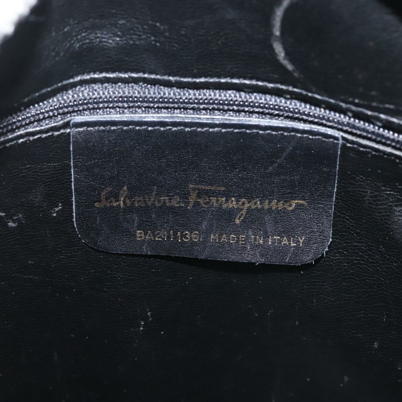 【日本直送】Salvatore Ferragamo Vala 單肩包 琺瑯黑金 正品 gh815-11