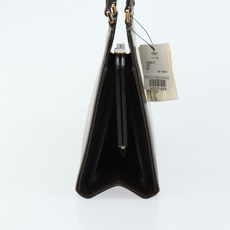 【日本直送】FENDI 手提包 皮革 棕色 金色 正品 gh869-2