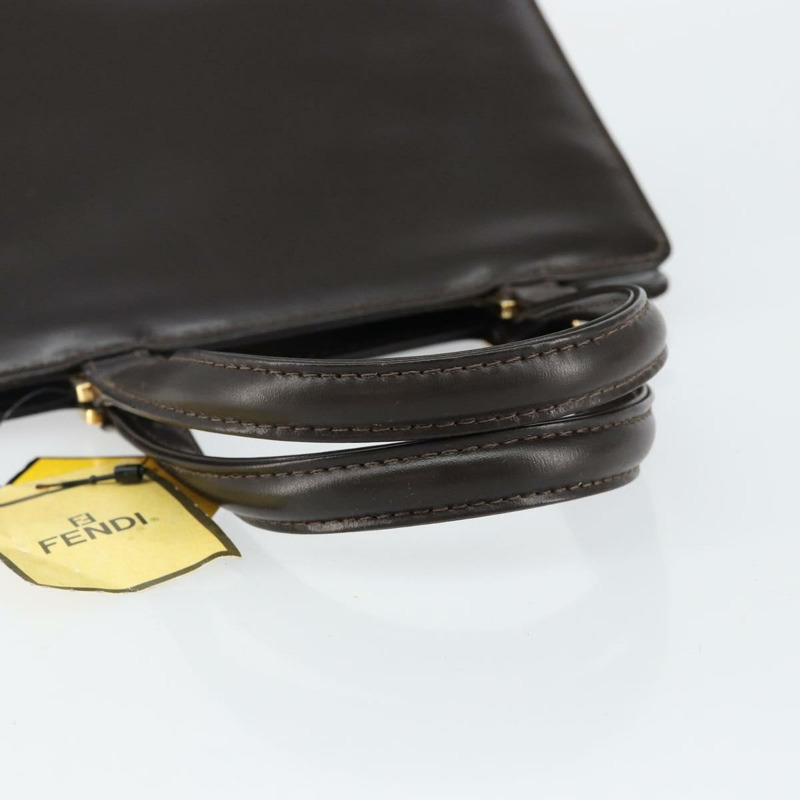 【日本直送】FENDI 手提包 皮革 棕色 金色 正品 gh869-6