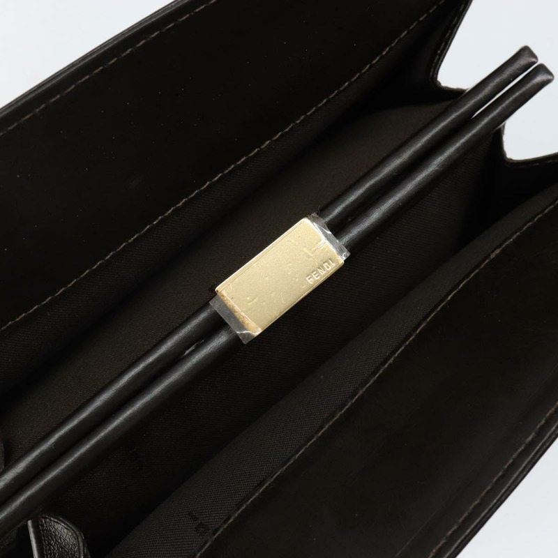 【日本直送】FENDI 手提包 皮革 棕色 金色 正品 gh869-9