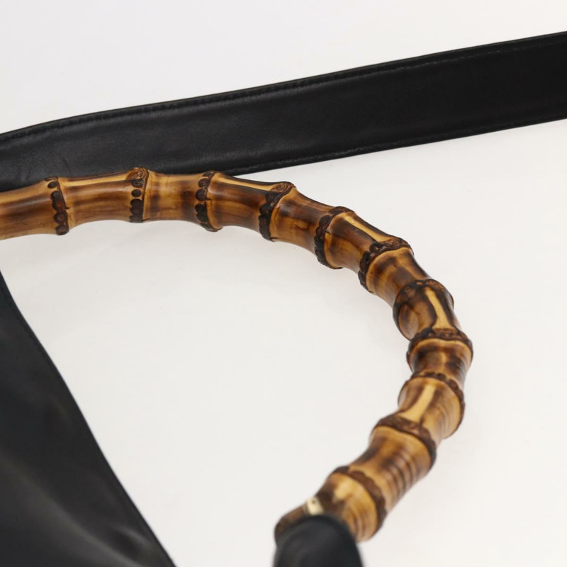 【日本直送】GUCCI 竹節手提包 皮革 兩用 黑色 金色 001 1577 8270 正品 gh768-13