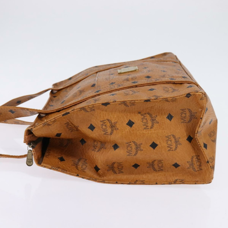 【日本直送】MCM Logoogram Vicetos 手提包 PVC 皮革 棕色 金色 正品 gh881-2
