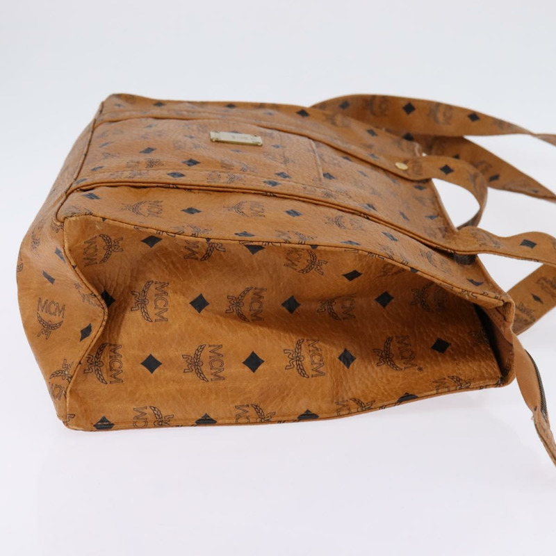 【日本直送】MCM Logoogram Vicetos 手提包 PVC 皮革 棕色 金色 正品 gh881-3