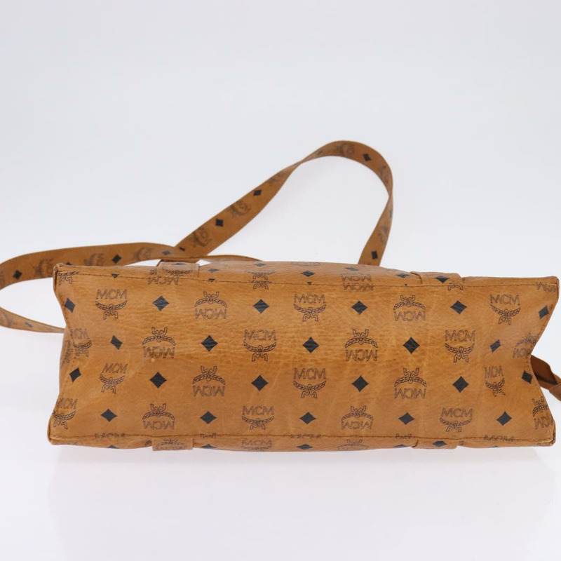 【日本直送】MCM Logoogram Vicetos 手提包 PVC 皮革 棕色 金色 正品 gh881-4