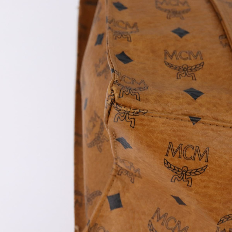 【日本直送】MCM Logoogram Vicetos 手提包 PVC 皮革 棕色 金色 正品 gh881-8