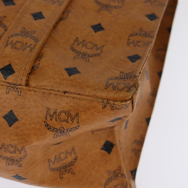 【日本直送】MCM Logoogram Vicetos 手提包 PVC 皮革 棕色 金色 正品 gh881-13