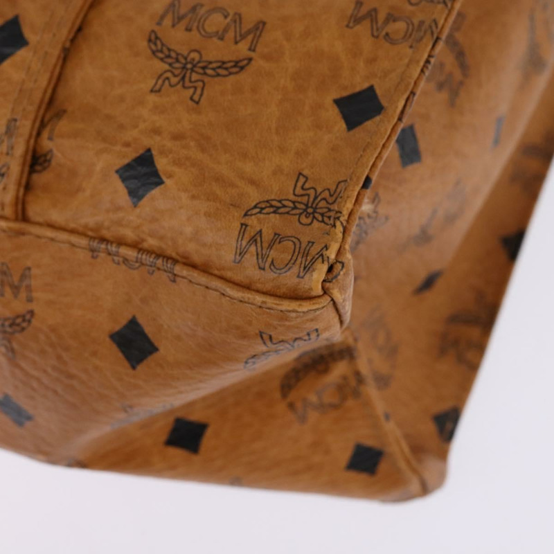 【日本直送】MCM Logoogram Vicetos 手提包 PVC 皮革 棕色 金色 正品 gh881-15