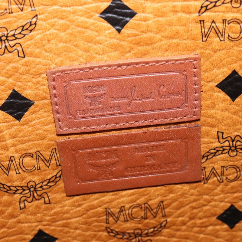 【日本直送】MCM Logoogram Vicetos 手提包 PVC 皮革 棕色 金色 正品 gh881-16