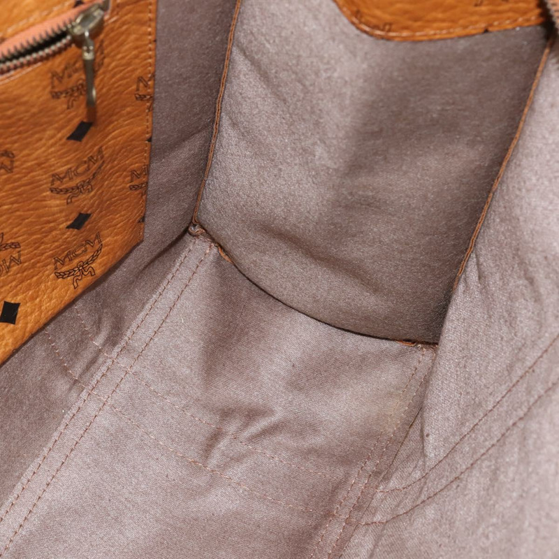 【日本直送】MCM Logoogram Vicetos 手提包 PVC 皮革 棕色 金色 正品 gh881-17