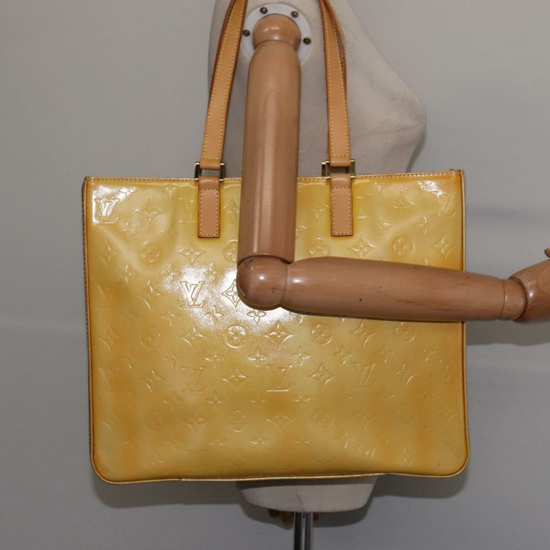 【日本直送】路易威登 Monogram Vernis Columbus 手提包 灰色 M91028 LV 正品 gh879-19