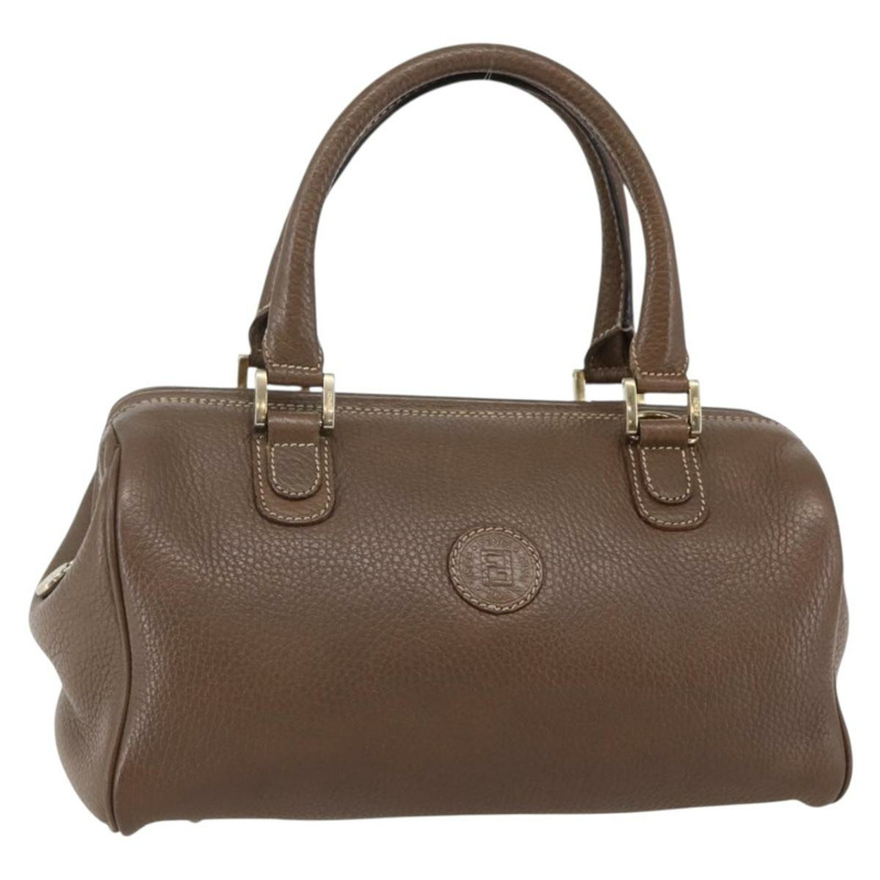 【日本直送】FENDI 手提包 皮革 棕色 金色 Auth kk558-0